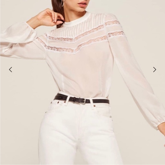 NEW. Reformation Charleston Blouse. NWT - Picture 2 of 7